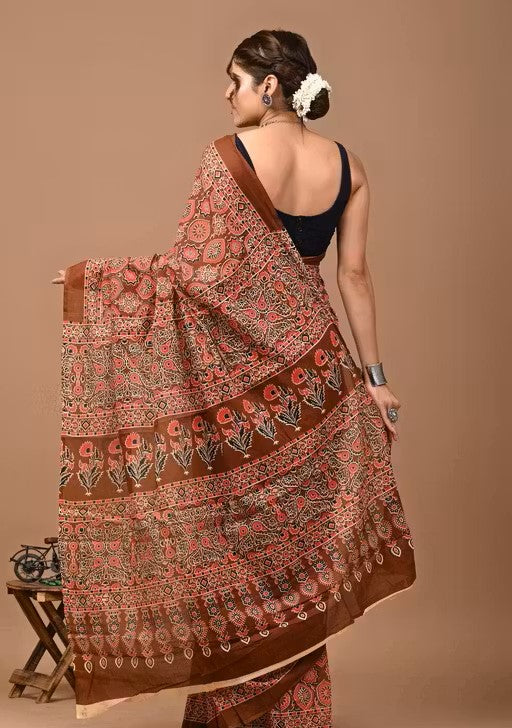 Elegant Ethnic Blue Tussar Silk Saree for Women