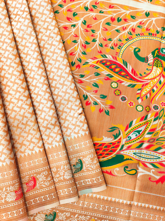 BANARASI PAITHANI 102 - WHITE