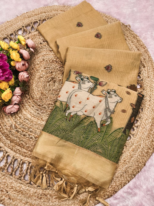 Govansh Heritage Weave Saree- YELLOW