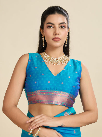 BANARASI PAITHANI SILK SAREE - FIROZI