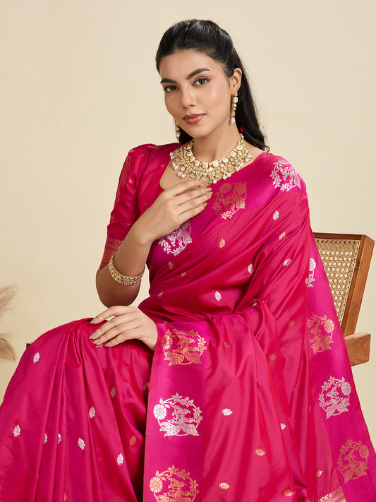 BANARASI PAITHANI SILK SAREE - RED