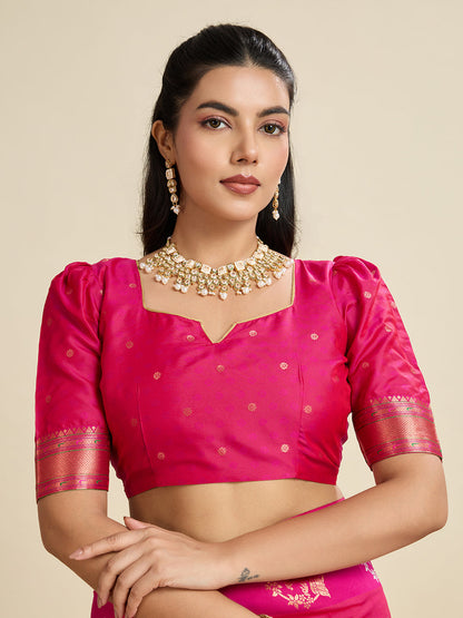 BANARASI PAITHANI SILK SAREE - RED