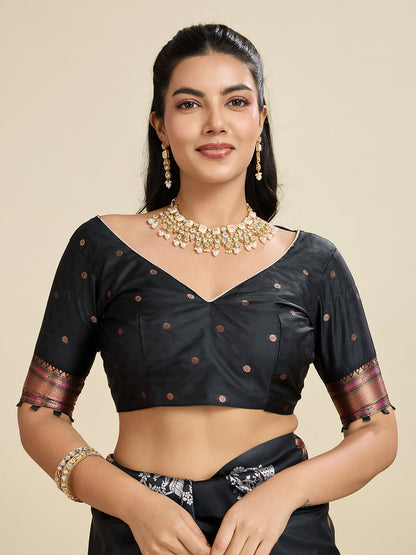 BANARASI PAITHANI SILK SAREE - BLACK