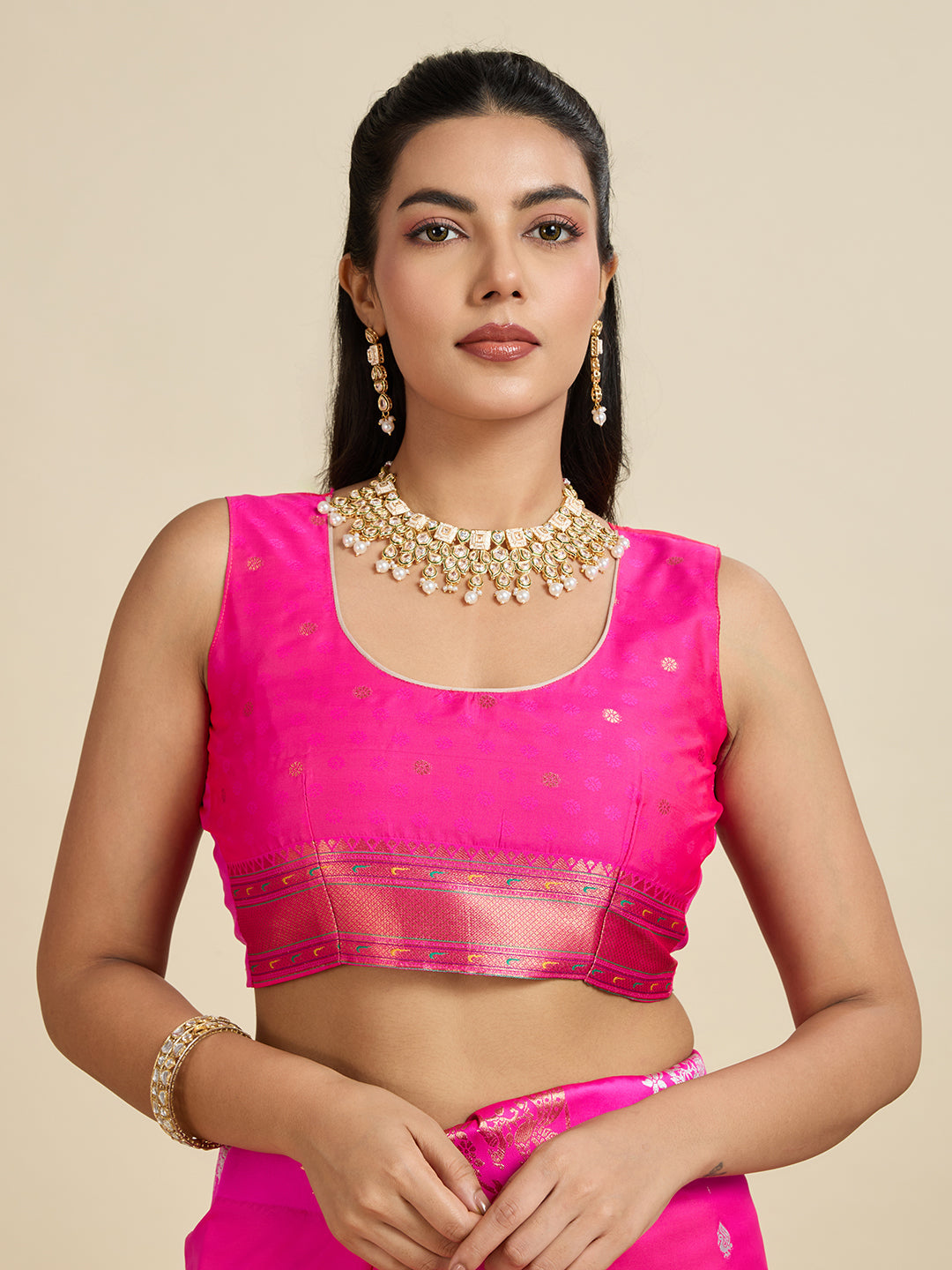 BANARASI PAITHANI SILK SAREE - PINK