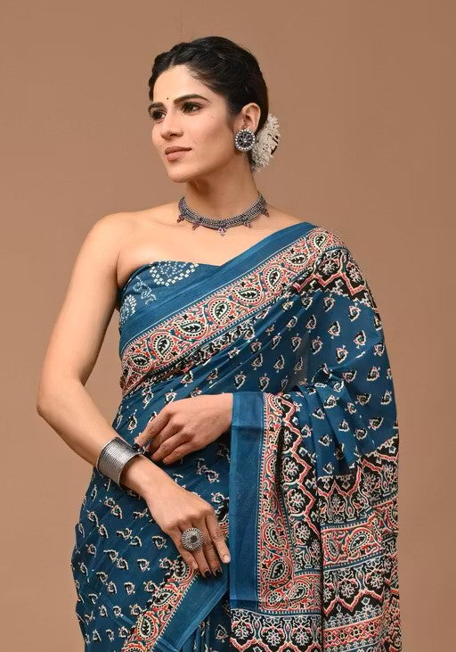 Royal Printed Tussar Silk Saree for Women