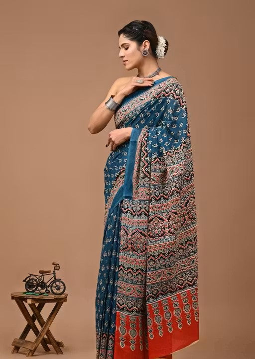 Royal Printed Tussar Silk Saree for Women