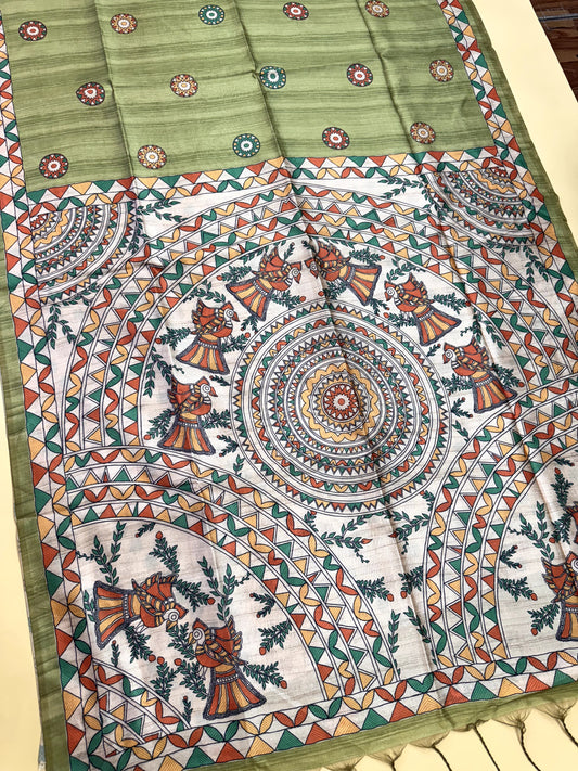 Tussar Silk Madhubani - PISTA