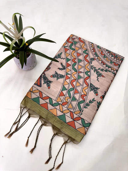 Tussar Silk Madhubani - PISTA