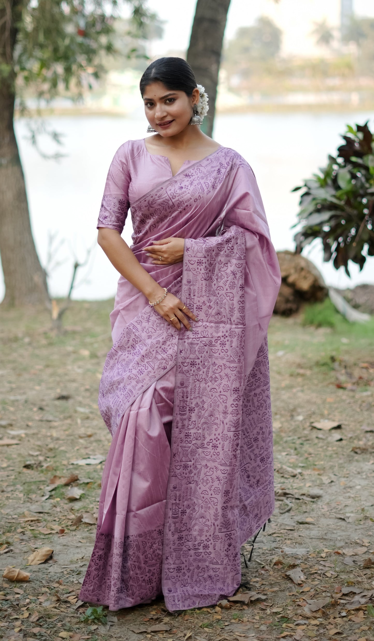 Handloom raw silk saree - BABY PINK