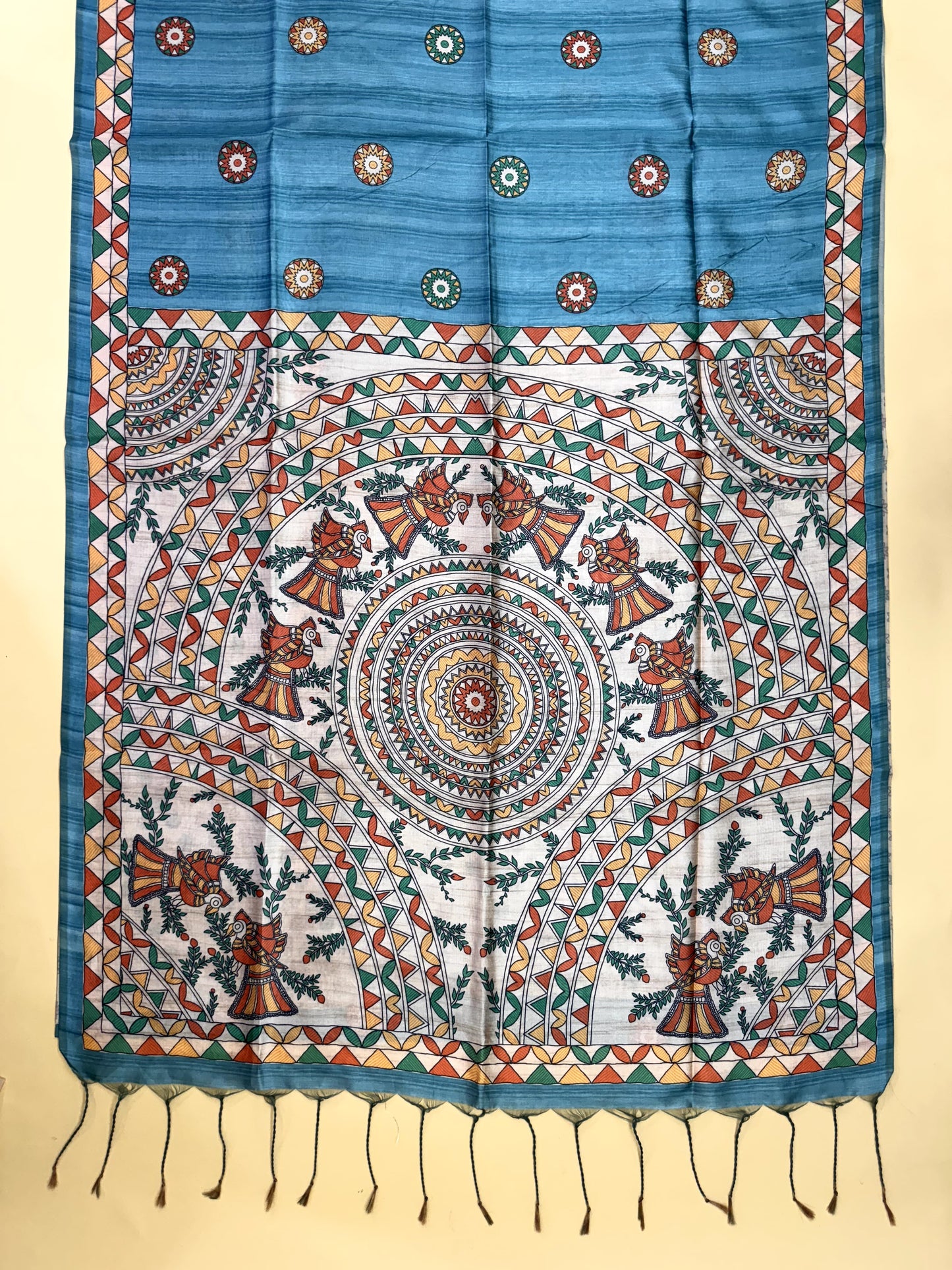 Tussar Silk Madhubani - FIROZI