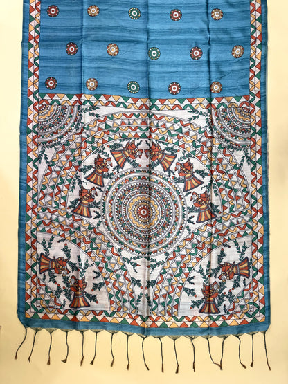 Tussar Silk Madhubani - FIROZI