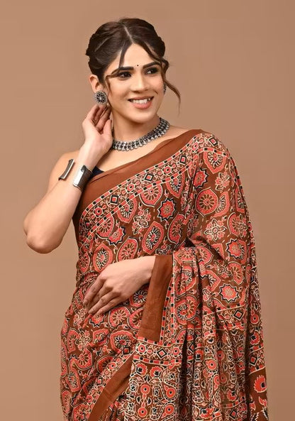 Elegant Ethnic Blue Tussar Silk Saree for Women
