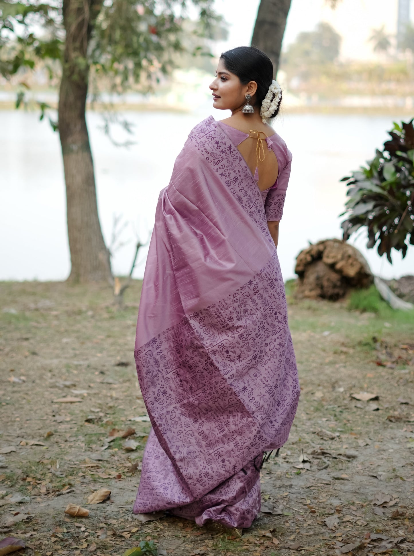 Handloom raw silk saree - BABY PINK