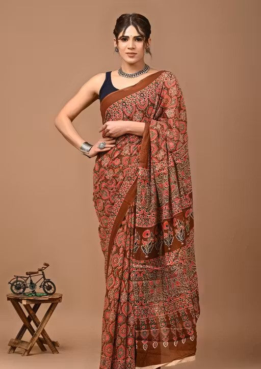 Elegant Ethnic Blue Tussar Silk Saree for Women