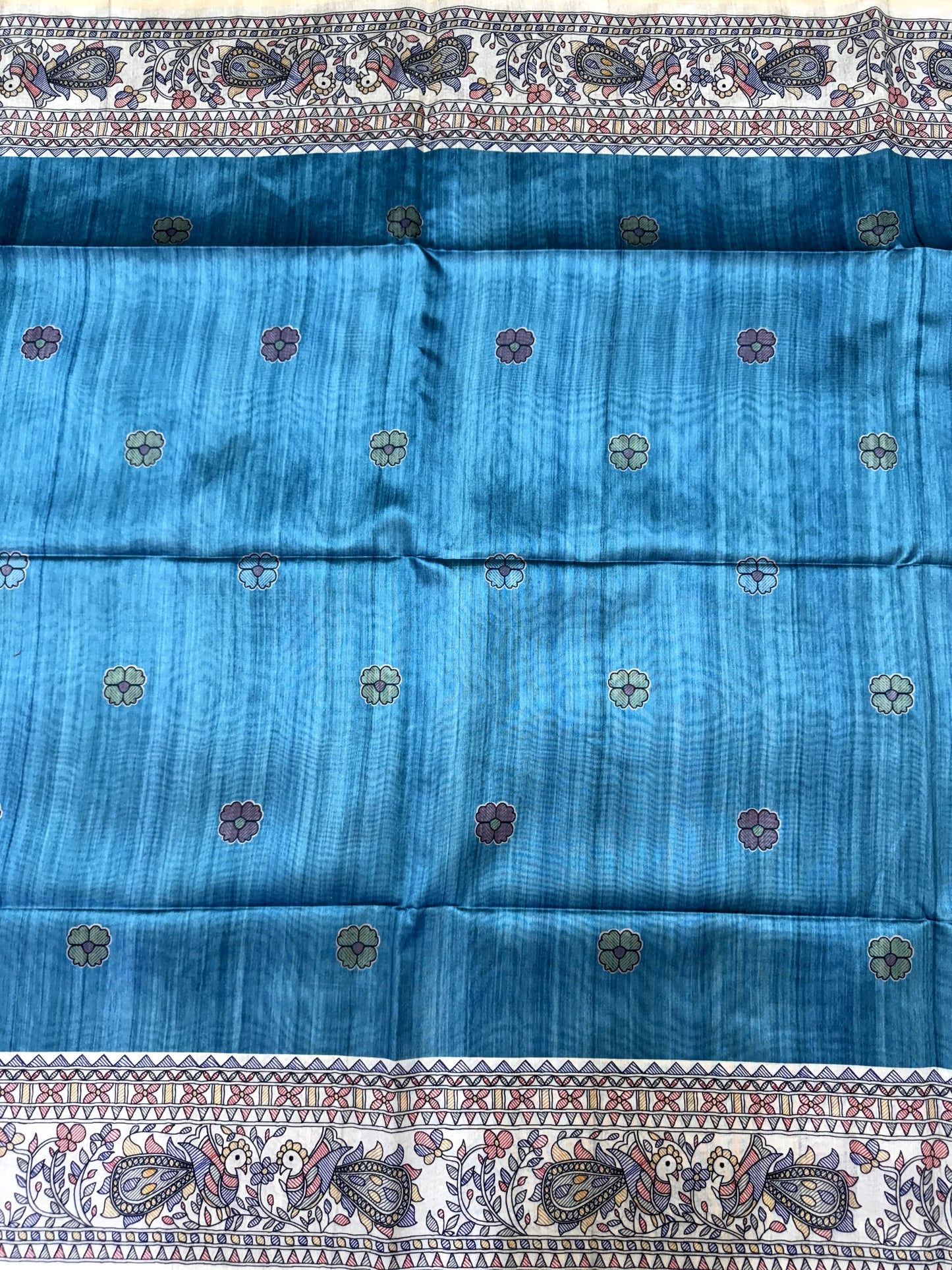 FIROZI - Tussar Silk Saree Madhubani Pallu