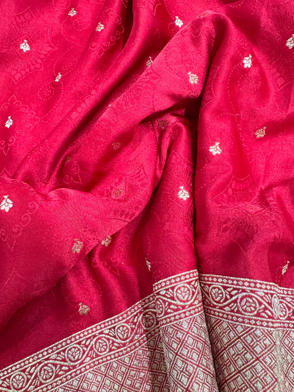 Classic Rani Pink Heritage Banarasi Silk Saree- RANI PINK