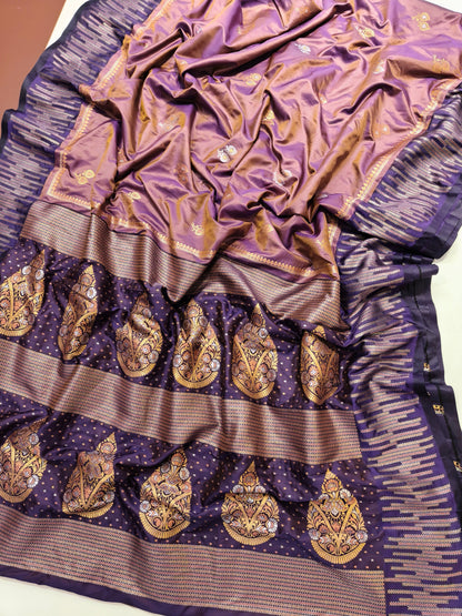 Majestic Lavender Kanjivaram Silk Saree