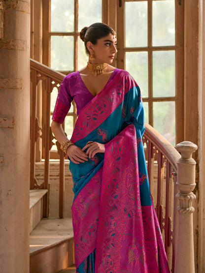 FIROZI BANARASI SILK WOVEN SAREE