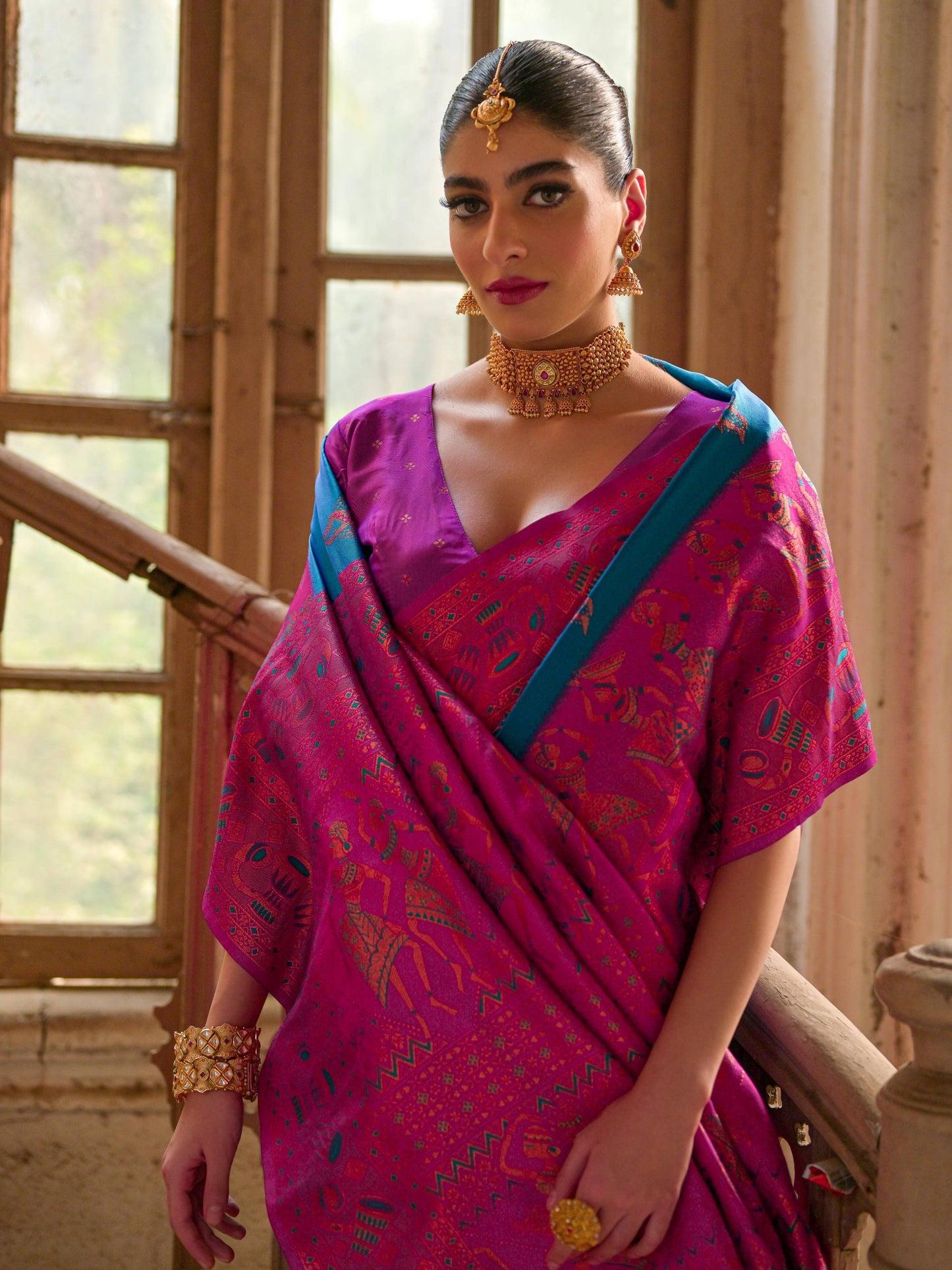 FIROZI BANARASI SILK WOVEN SAREE