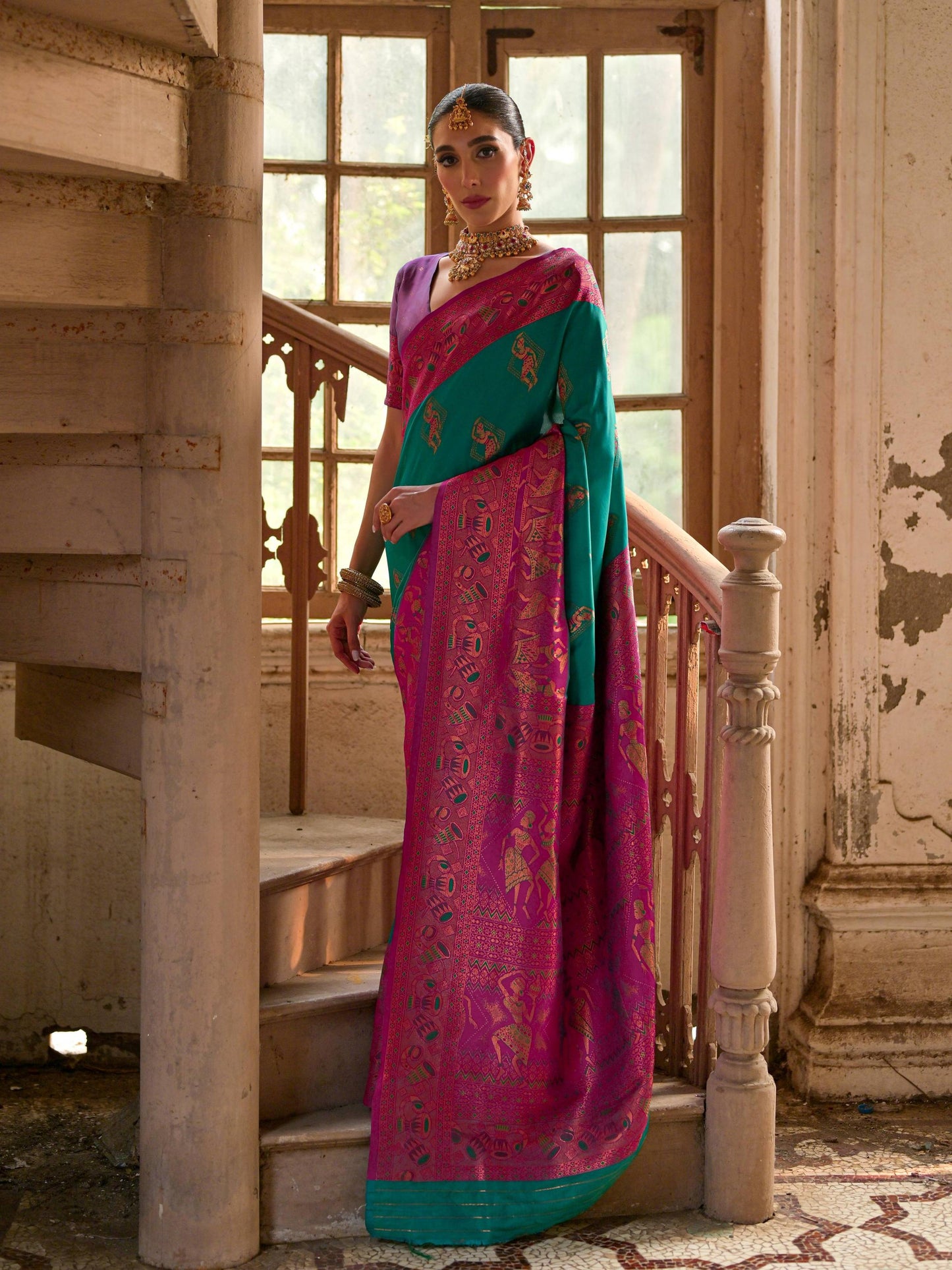 RAMA BANARASI SILK WOVEN SAREE