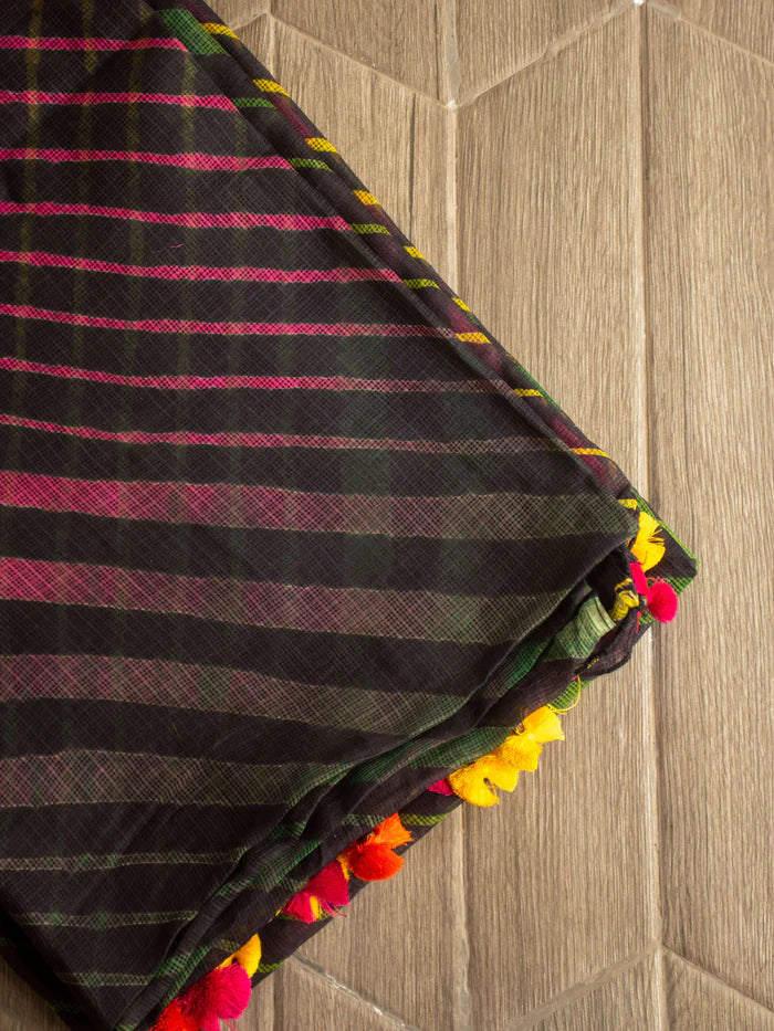 Trendy kota Checks Lightweight Saree-PINK