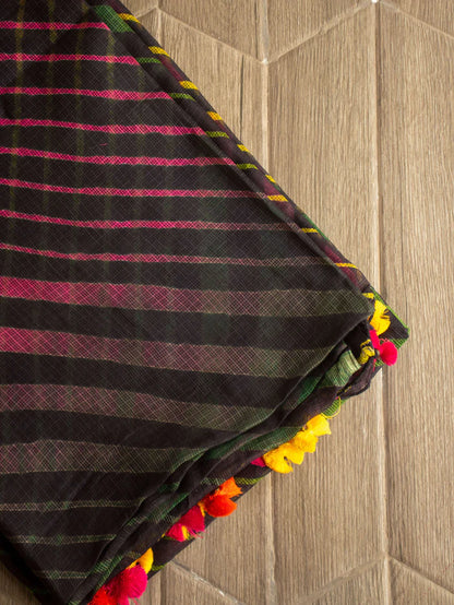 Trendy kota Checks Lightweight Saree-PINK