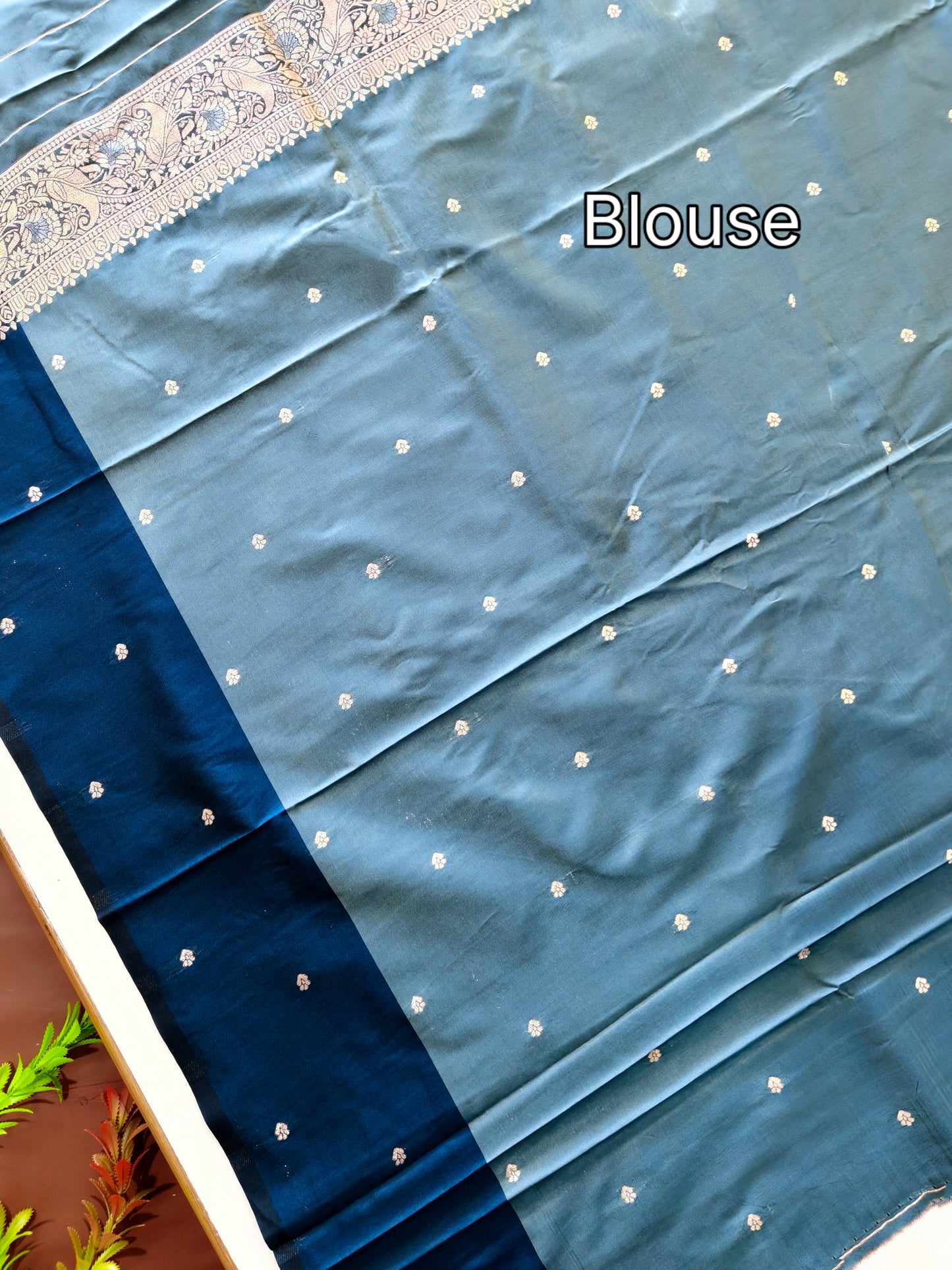 Banarasi Katan Silk Saree With Peacock Weaving  - BLUE