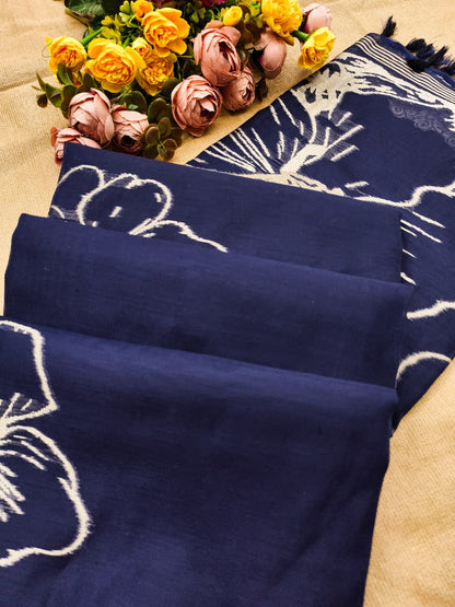 Premium Svarna Kusum Noir Saree- BLUE
