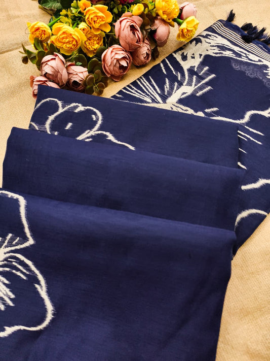 Premium Svarna Kusum Noir Saree- BLUE