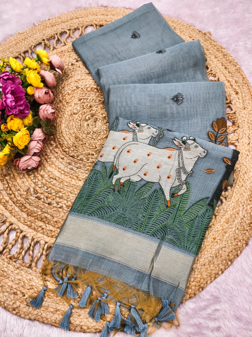 Govansh Heritage Weave Saree-BLUE