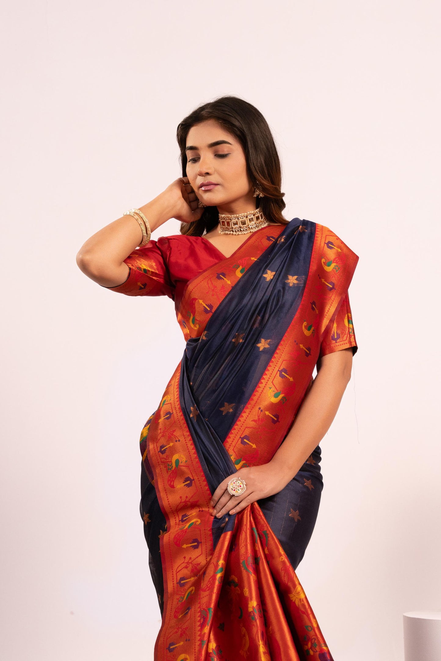 Pure Banarasi Paithani Silk Saree - BLUE
