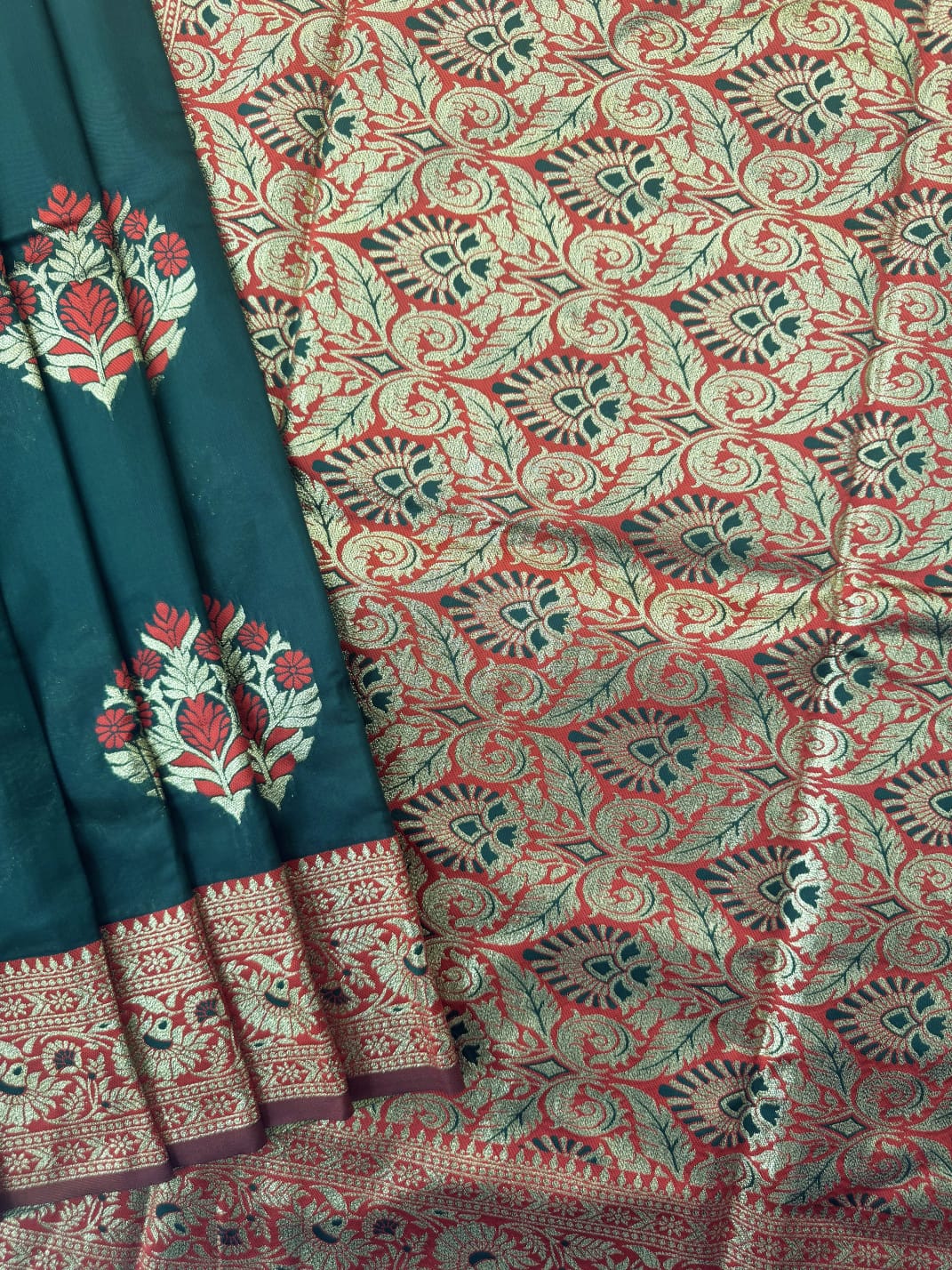 BANARASI PAITHANI  SAREE - BT GREEN