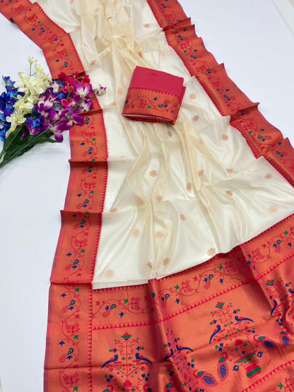 Designer Paithani Saree with Rich Zari Pallu-CHIKU