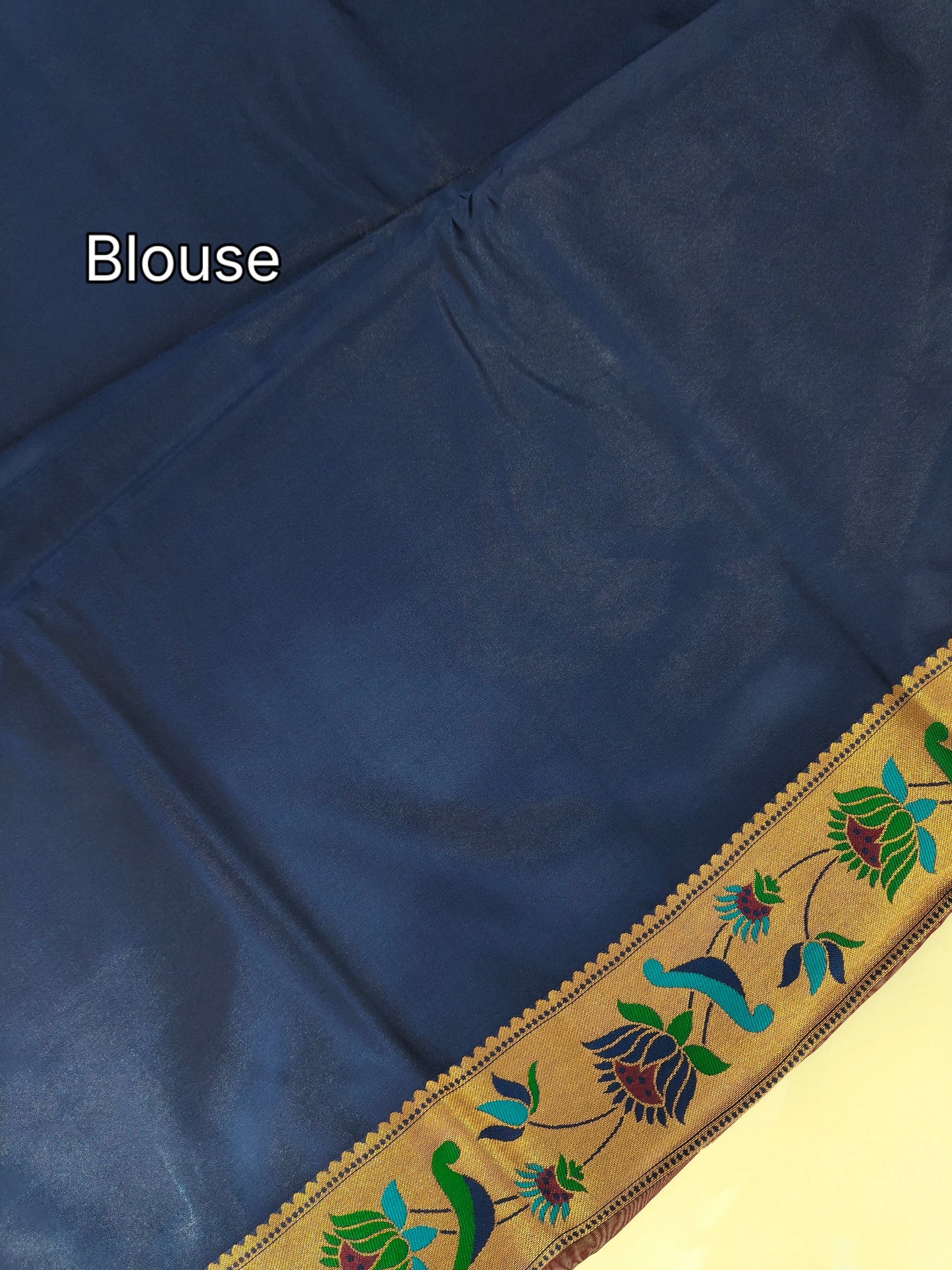 Paithani Silk Saree with Floral Motifs and Zari Pallu - COFFEE