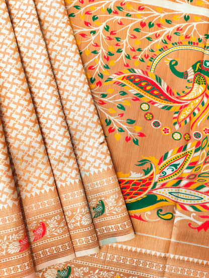 BANARASI PAITHANI 102 - WHITE