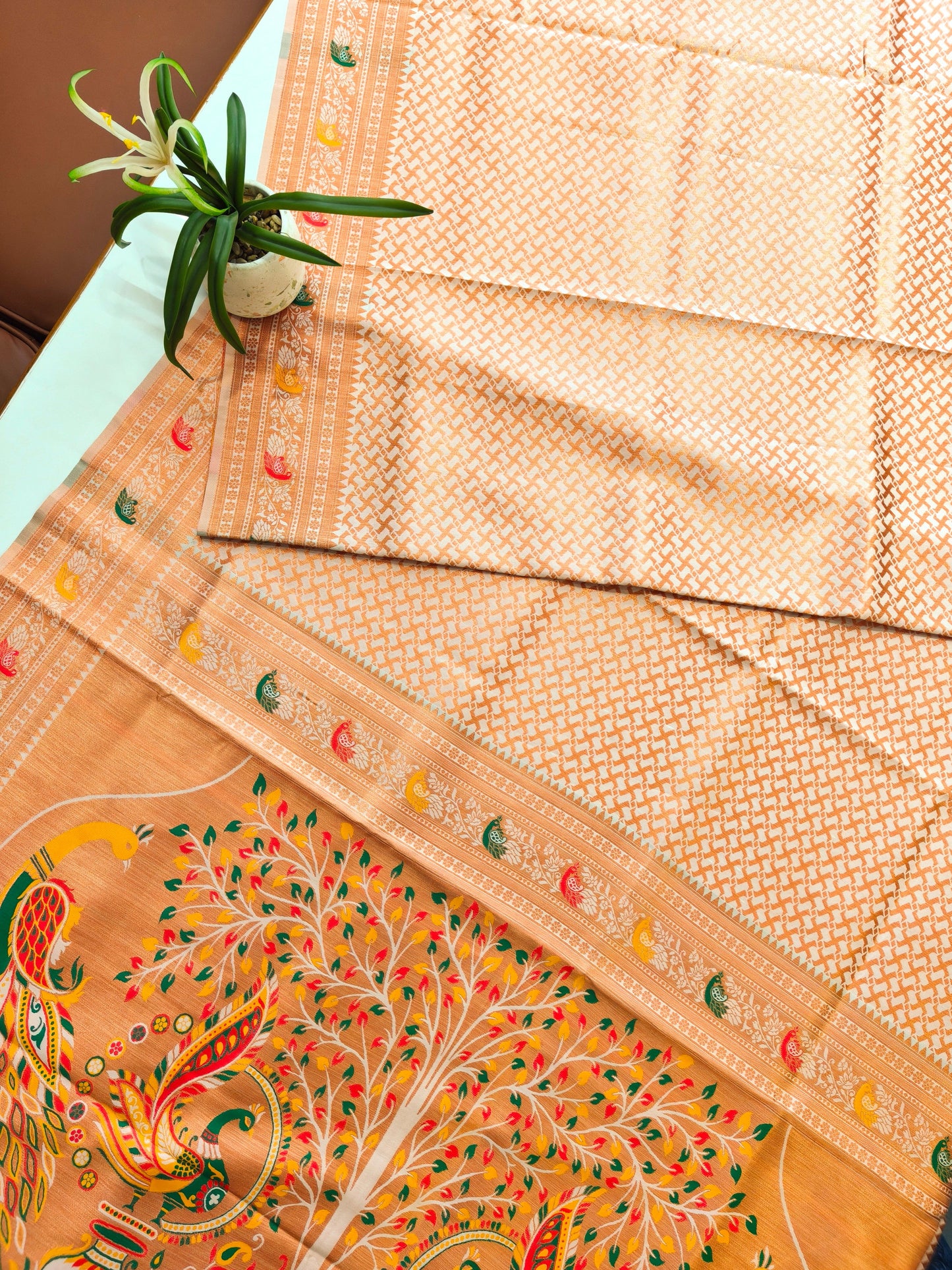 BANARASI PAITHANI 102 - WHITE