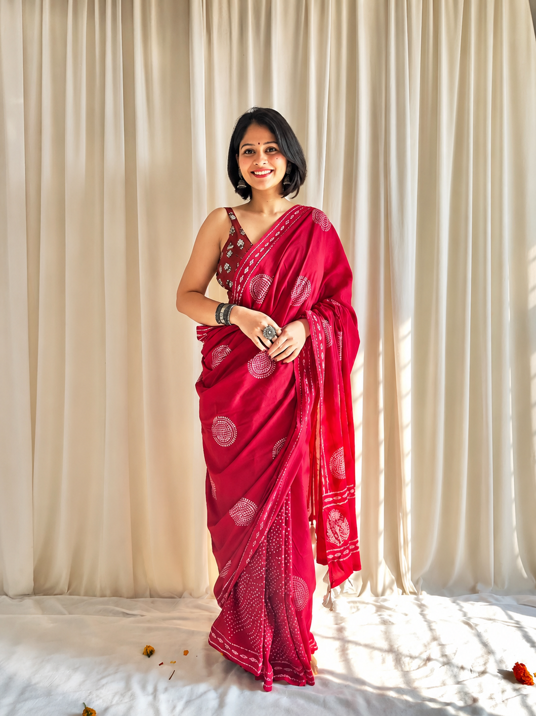 Elegant Tussar Silk Woven Saree with Unstitched Blouse Piece