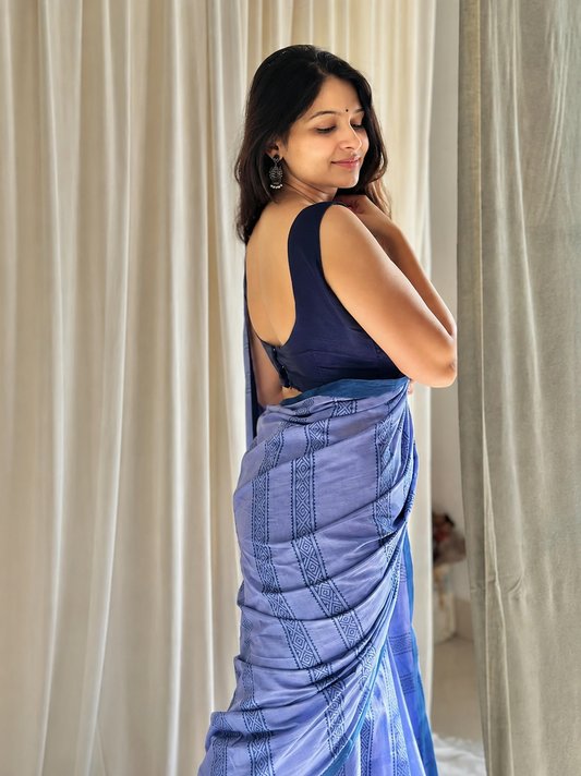 Traditional Tussar Silk Weaving Saree with Unstitched Blouse
