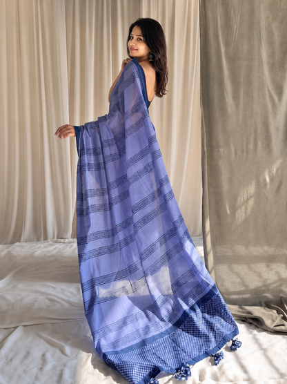 Traditional Tussar Silk Weaving Saree with Unstitched Blouse