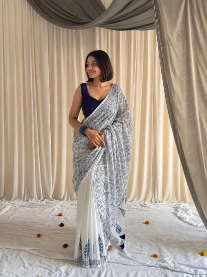 Luxury Tussar Silk Soft Saree with Unstitched Blouse