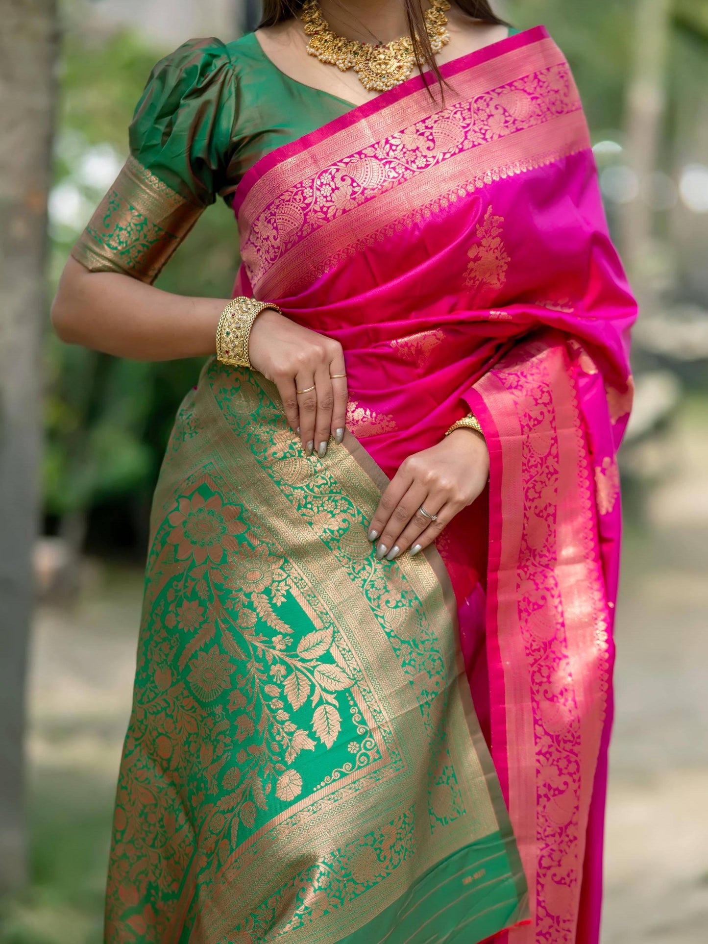 Soft Banarasi Katan Silk Pattu Saree - PINK