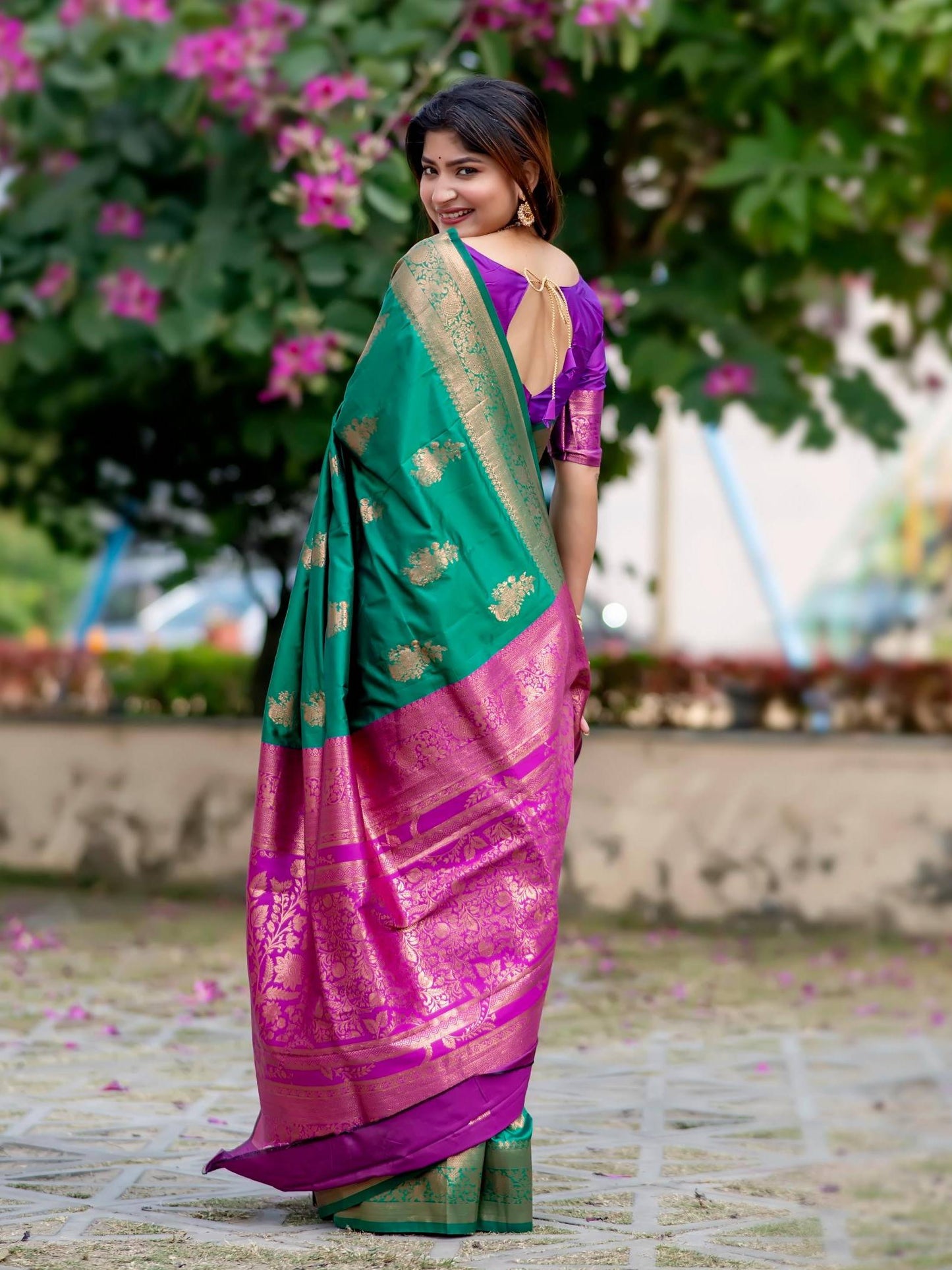 Soft Banarasi Katan Silk Pattu Saree - GREEN