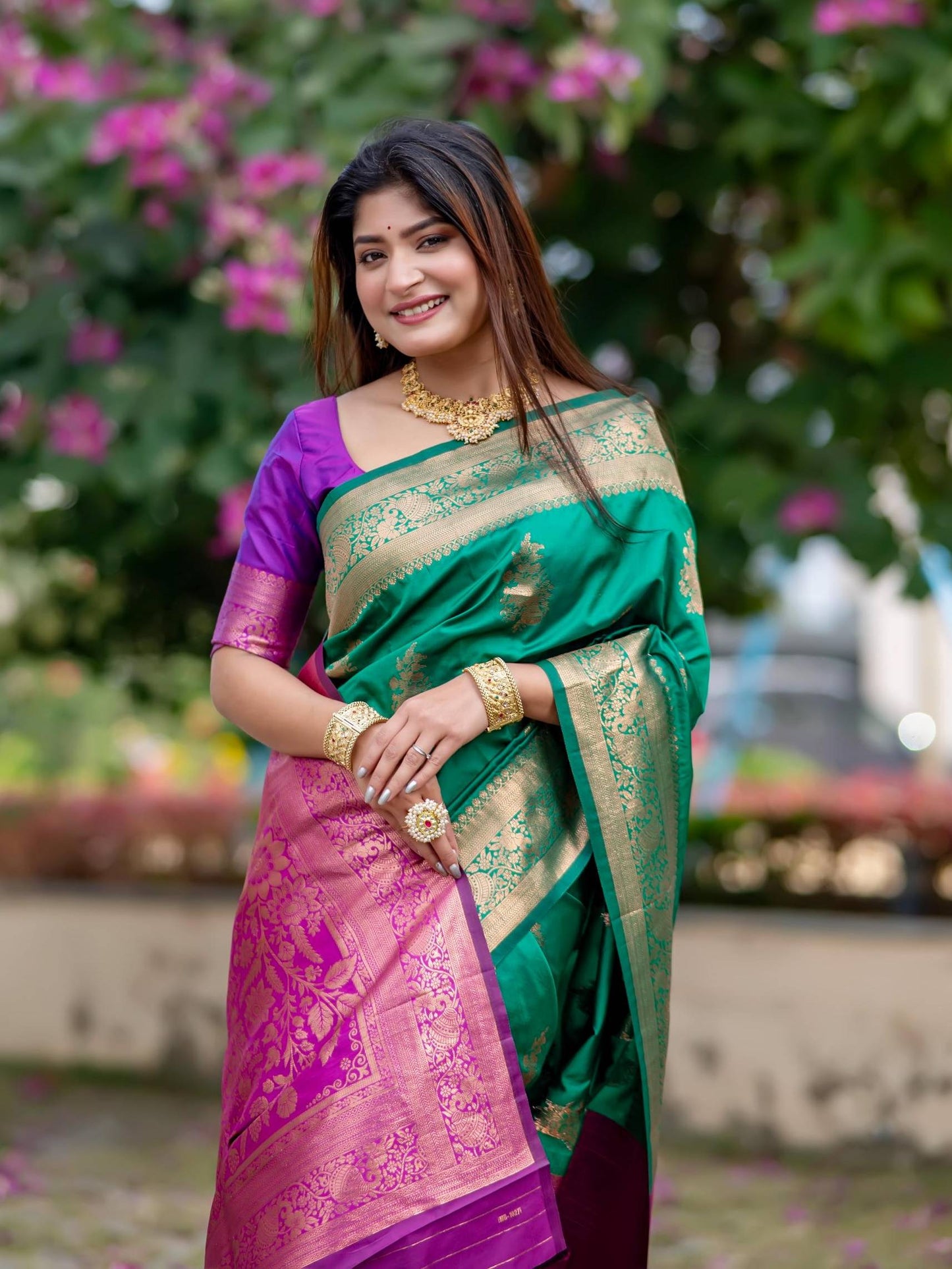 Soft Banarasi Katan Silk Pattu Saree - GREEN