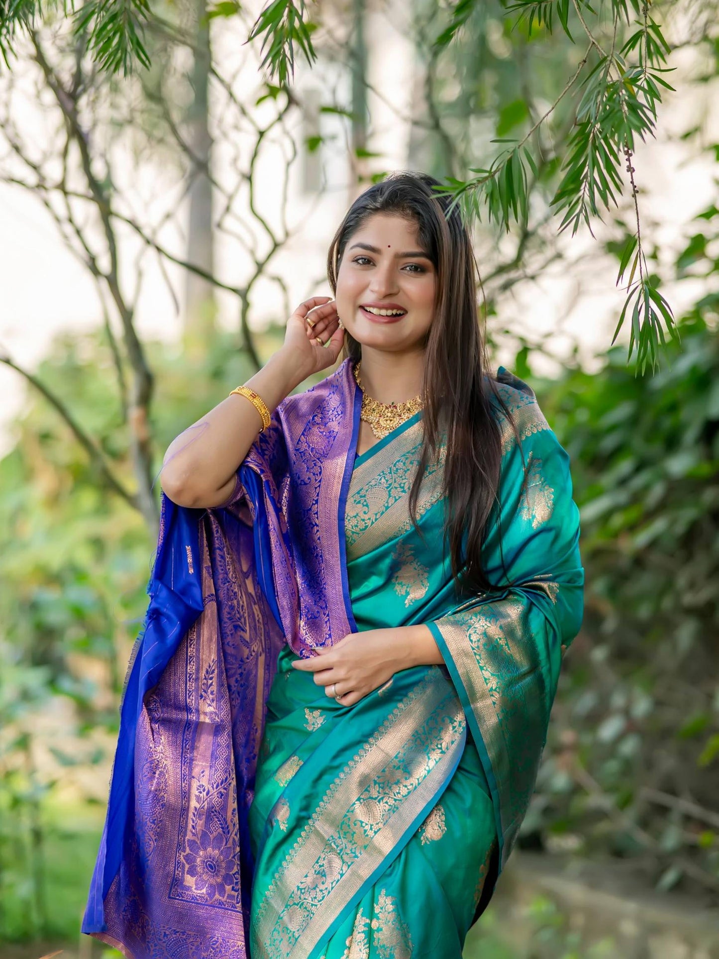 Soft Banarasi Katan Silk Pattu Saree - RAMA
