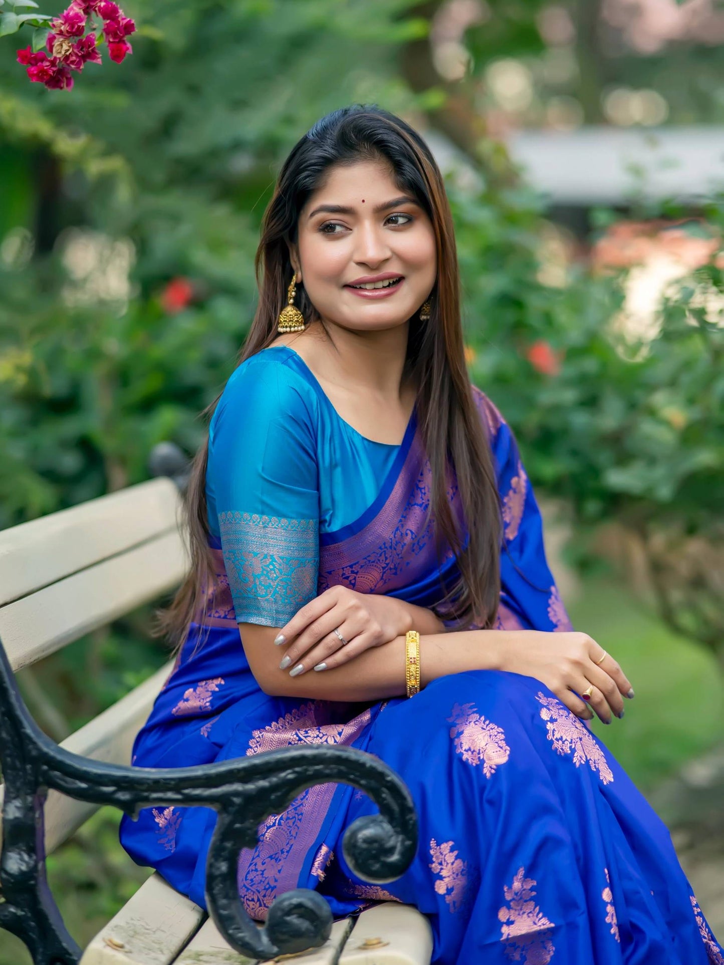 Soft Banarasi Katan Silk Pattu Saree - ROYAL BLUE