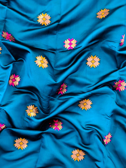 Banarasi Paithani With Bird & Floral Pallu - FIROZI