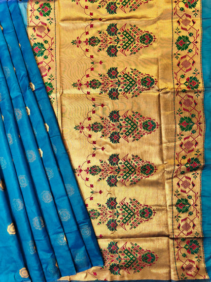 Maharashtrian Paithani Silk Saree - FIROZI