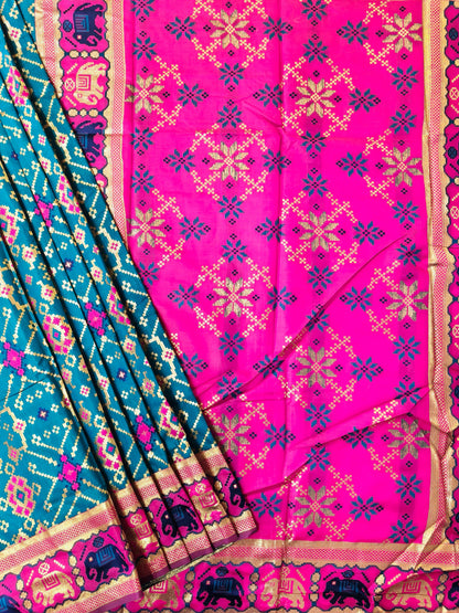 SOFT BANARASI PATOLA SAREE -  FIROZI