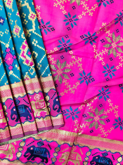 SOFT BANARASI PATOLA SAREE -  FIROZI
