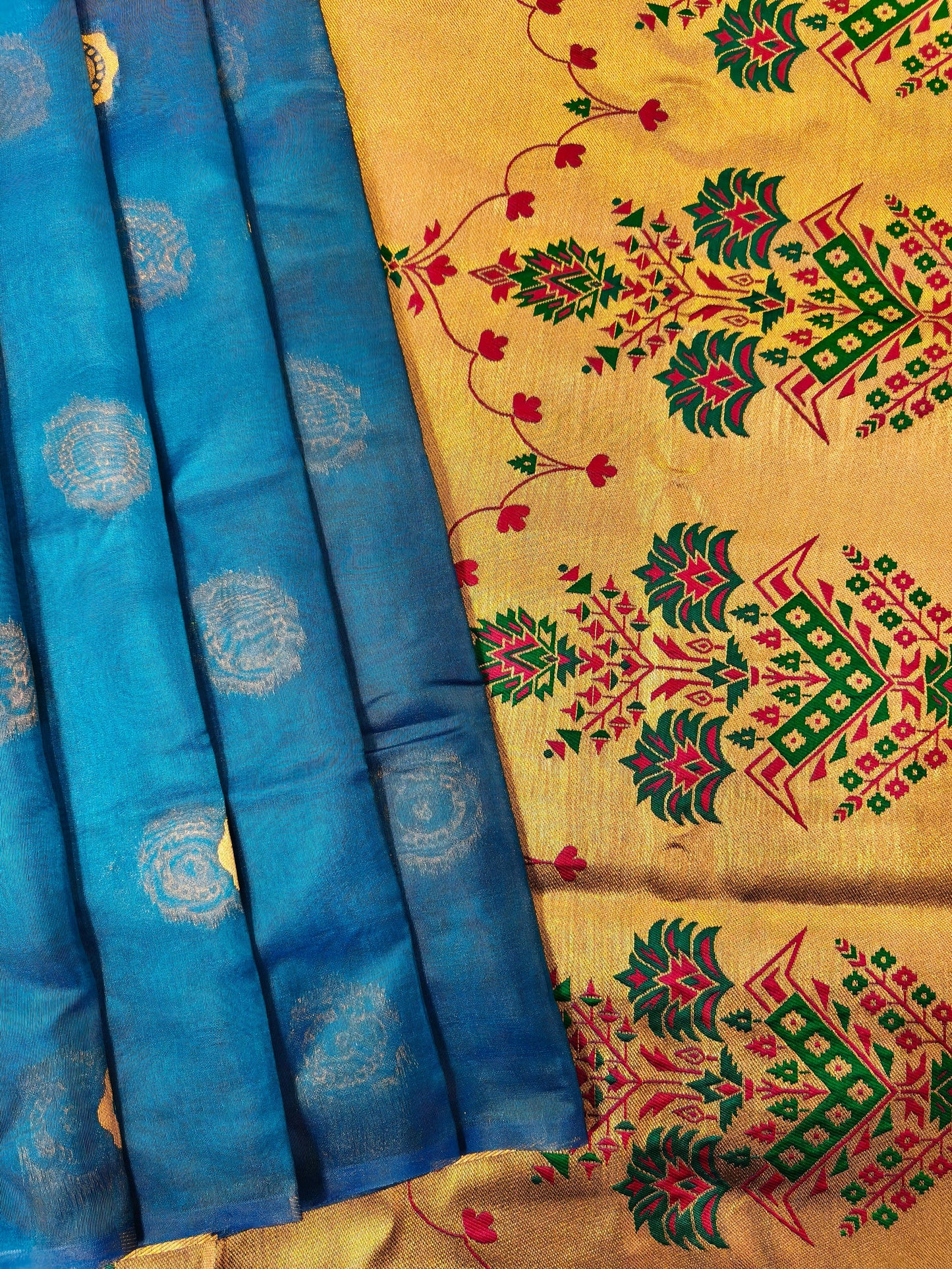 Maharashtrian Paithani Silk Saree - FIROZI